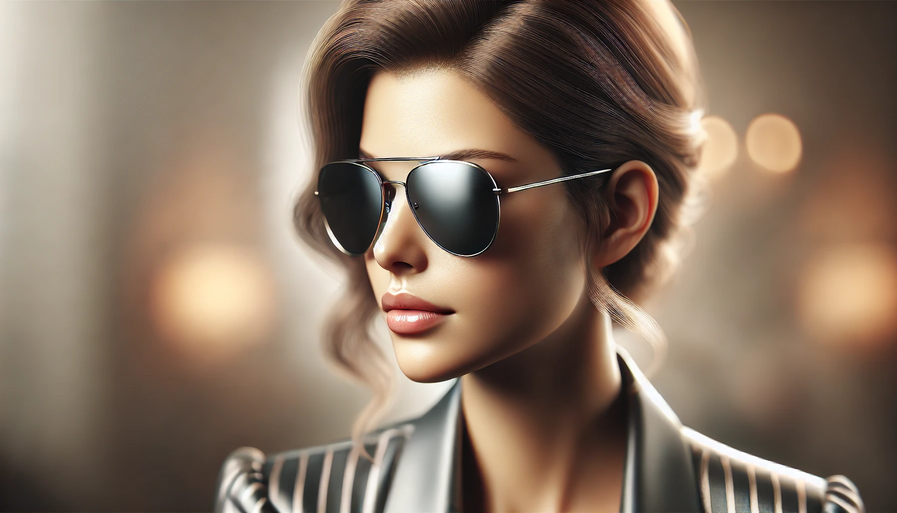 Óculos de Sol de Metal Feminino