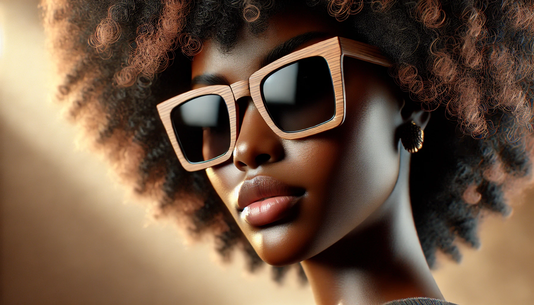 Óculos de Sol de Madeira Feminino