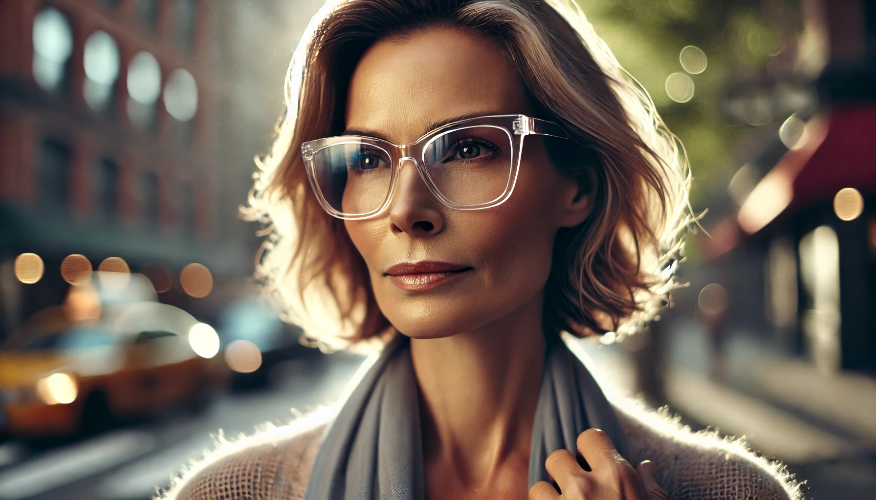 Óculos de Sol com Armação Transparente