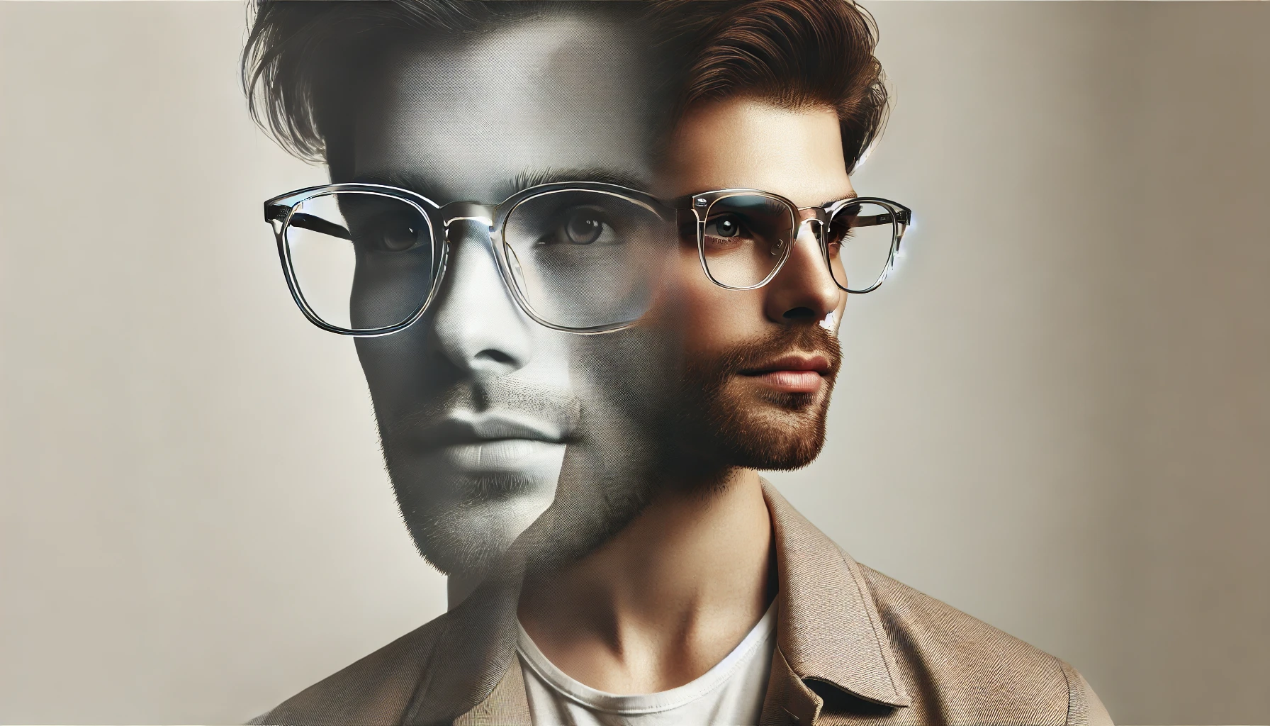 Óculos de Grau Masculino Transparente Minimalista