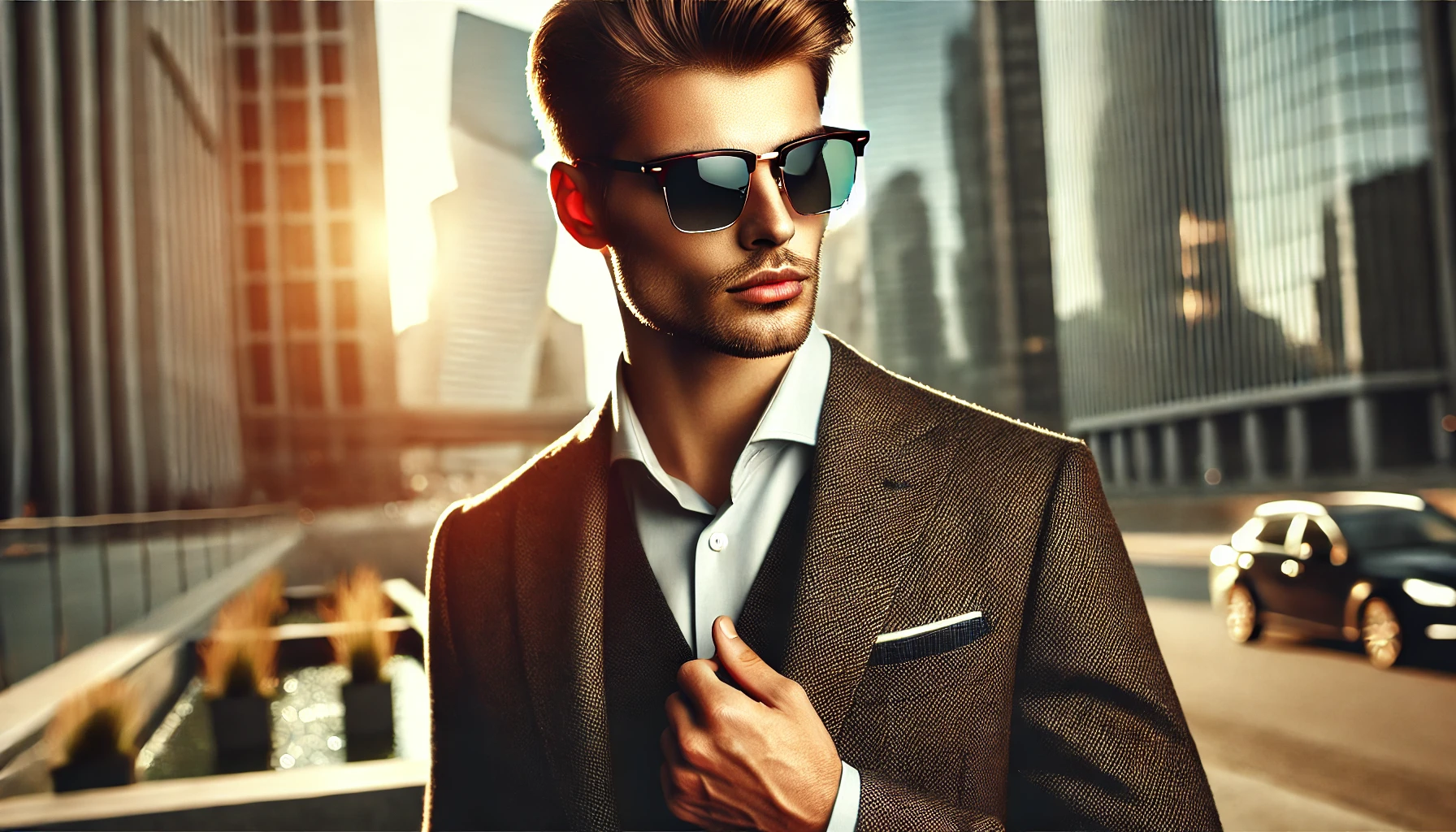 Óculos de Sol Masculino com Lentes Degradê