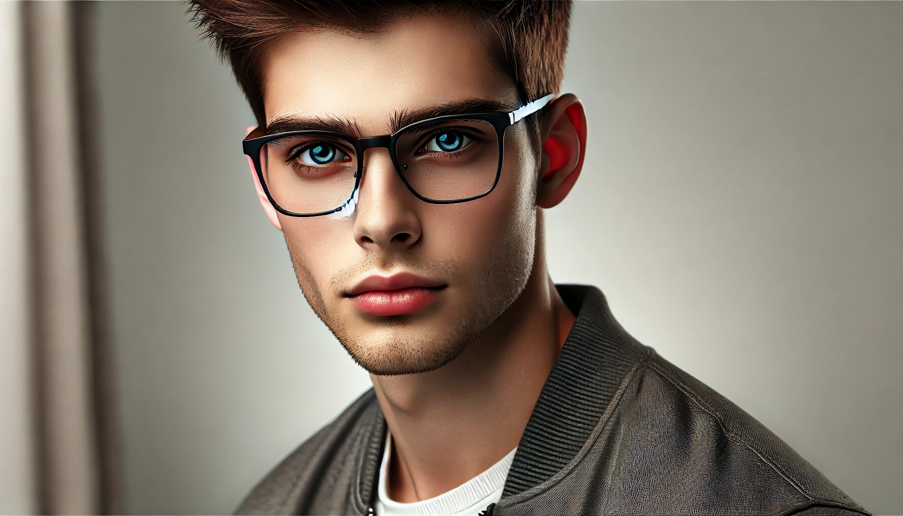 Óculos de Grau Masculino Semi-Aro Moderno