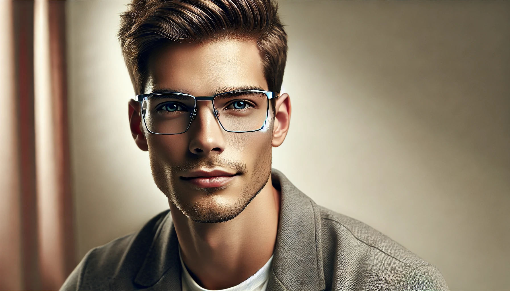 Óculos de Grau Masculino Metálico Ultra-Leve