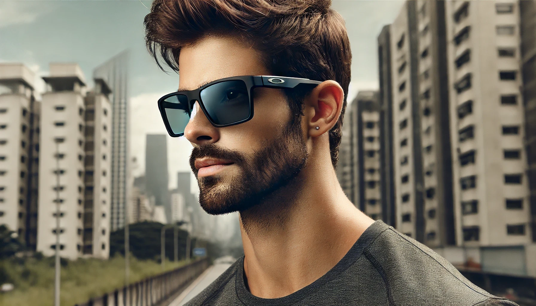 Óculos Retangular Masculino Oakley