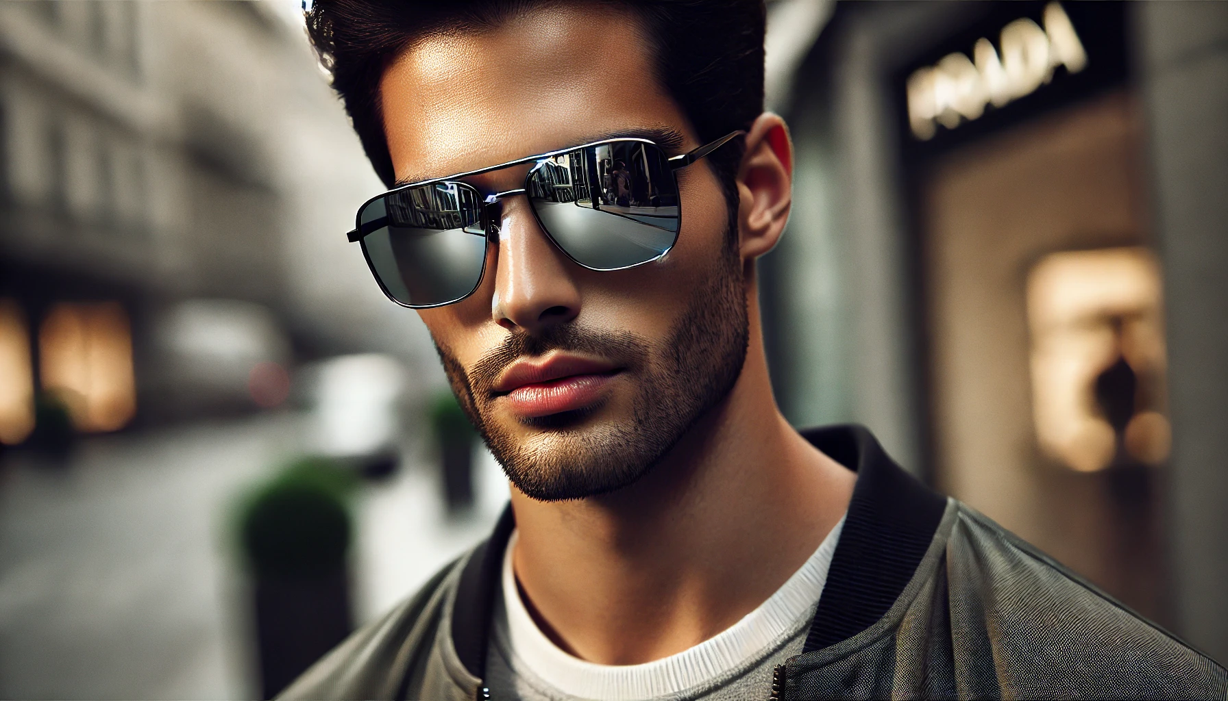 Óculos de Sol Prada Masculino Espelhado