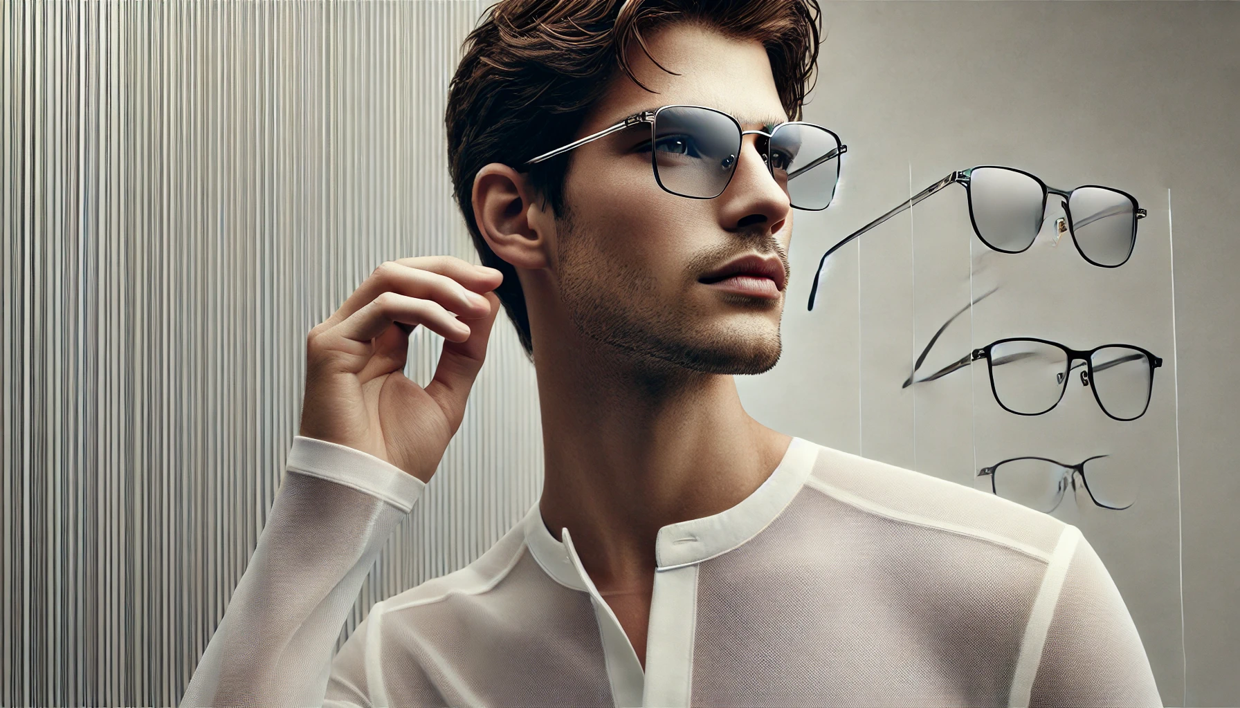 Óculos Masculino Redondo Transparente