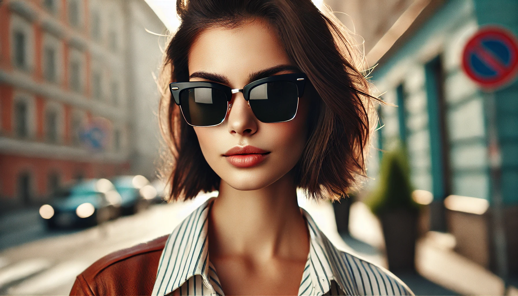 Óculos de Sol Quadrado Feminino Vintage