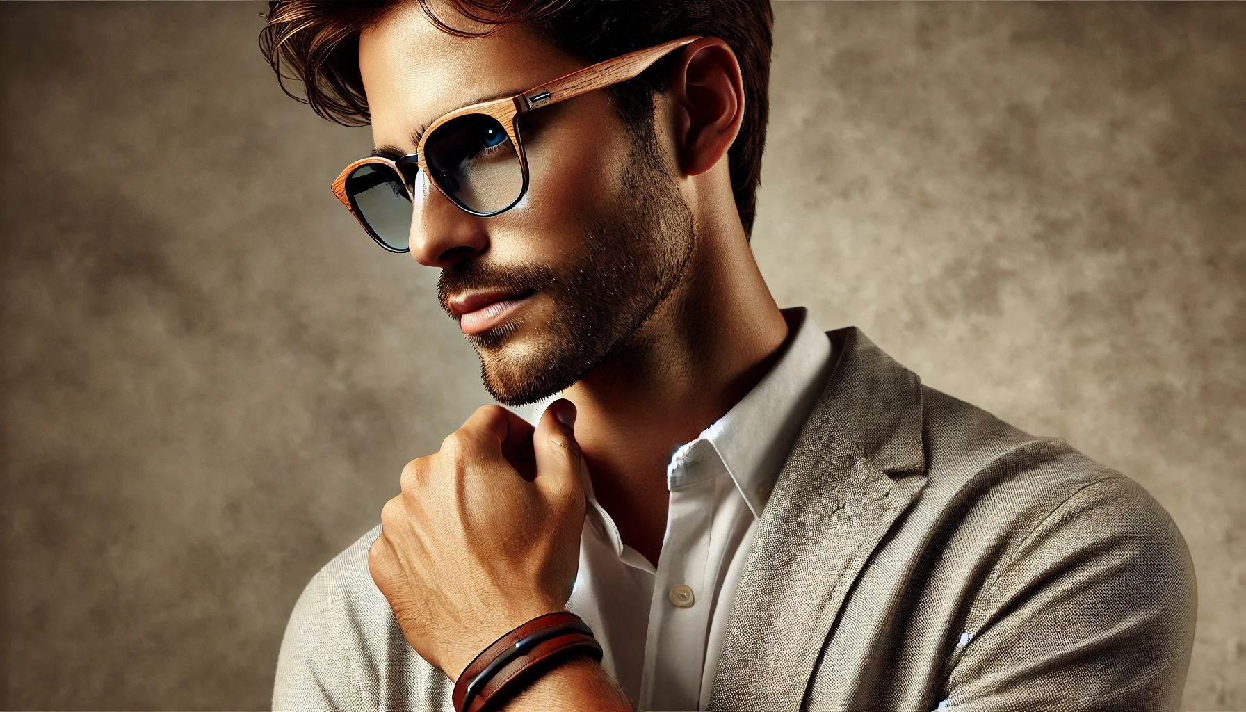 Óculos de Grau Masculino Madeira