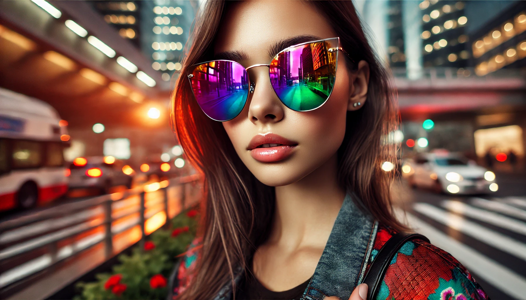 Óculos De Sol Com Lente Colorida