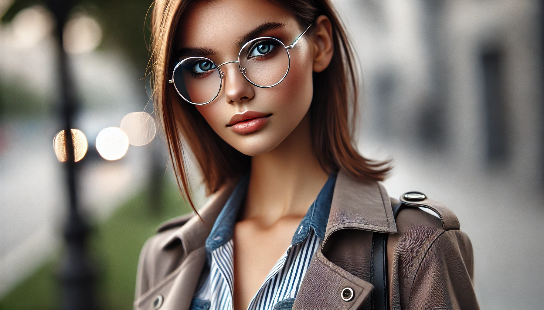 Óculos De Metal Feminino Redondo