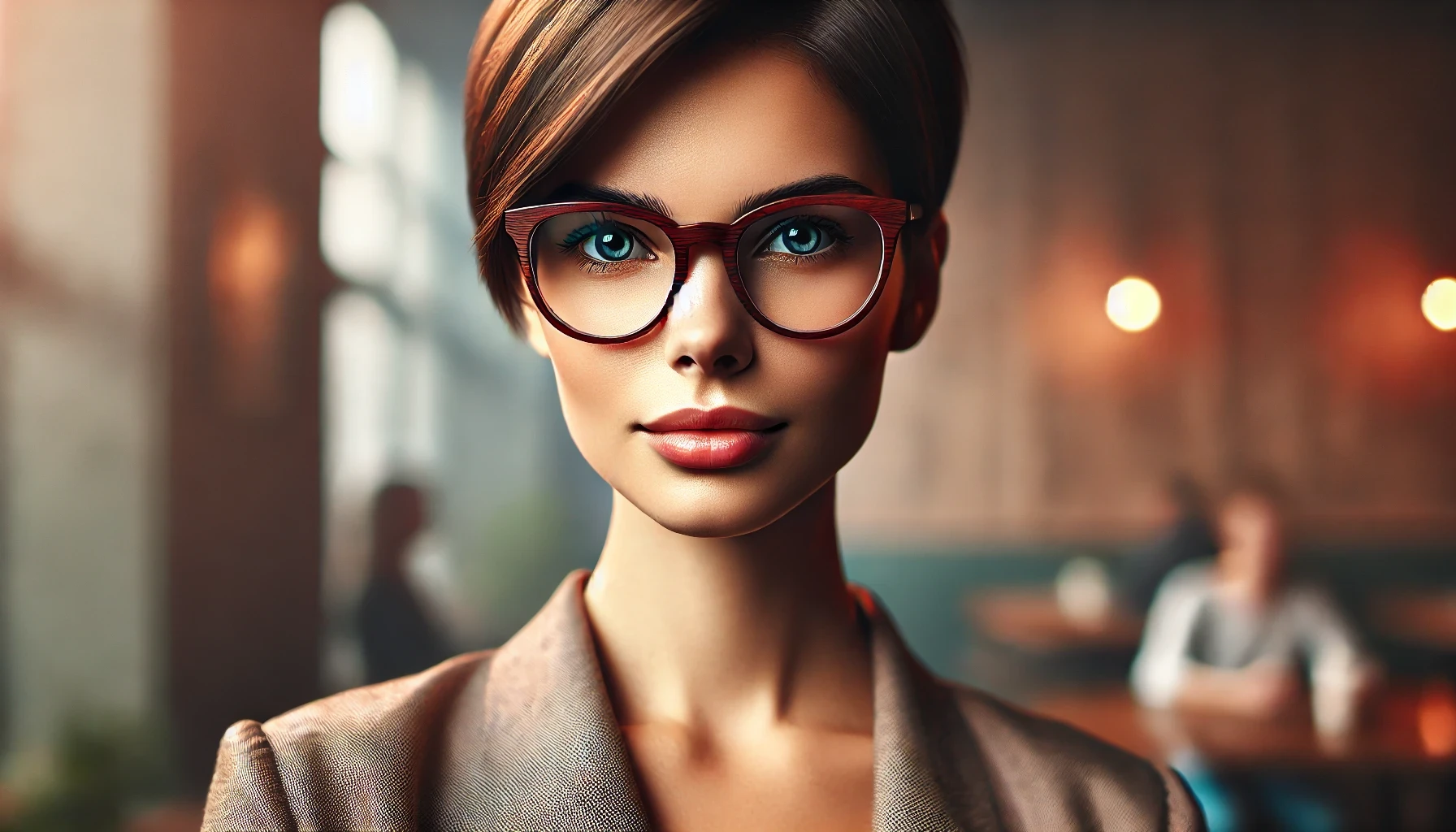 Óculos Com Armação De Madeira