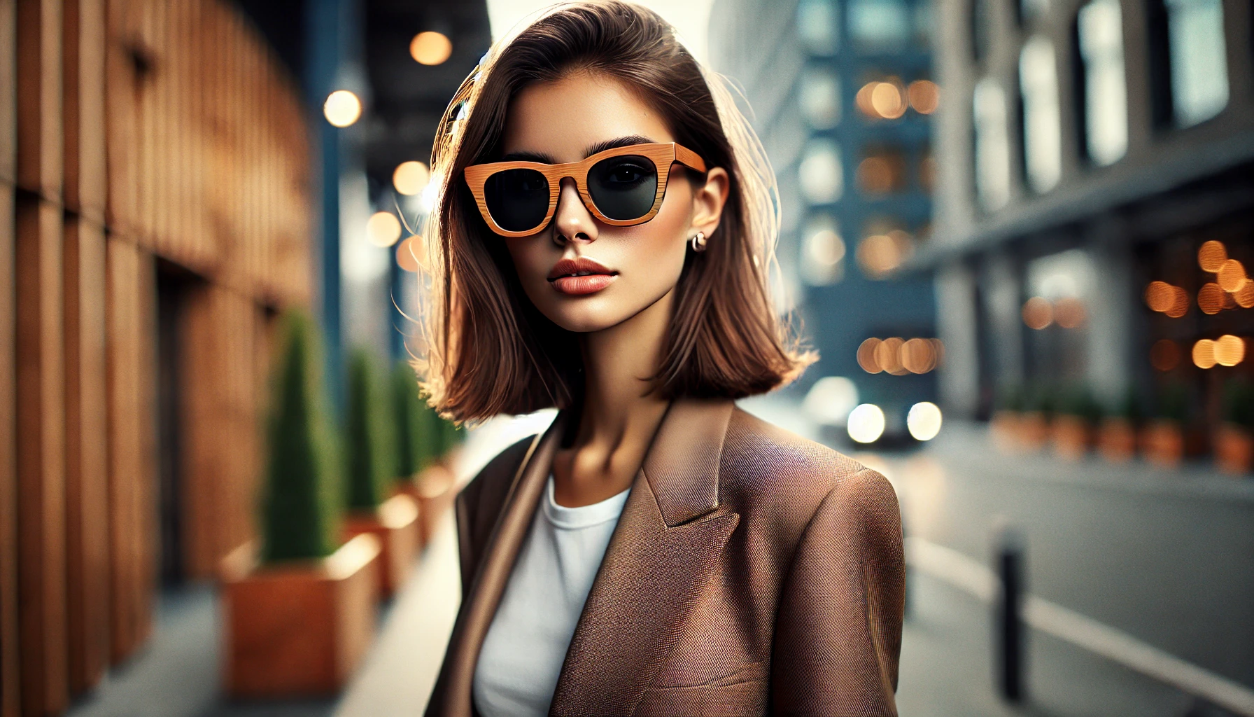 Óculos Escuro De Madeira