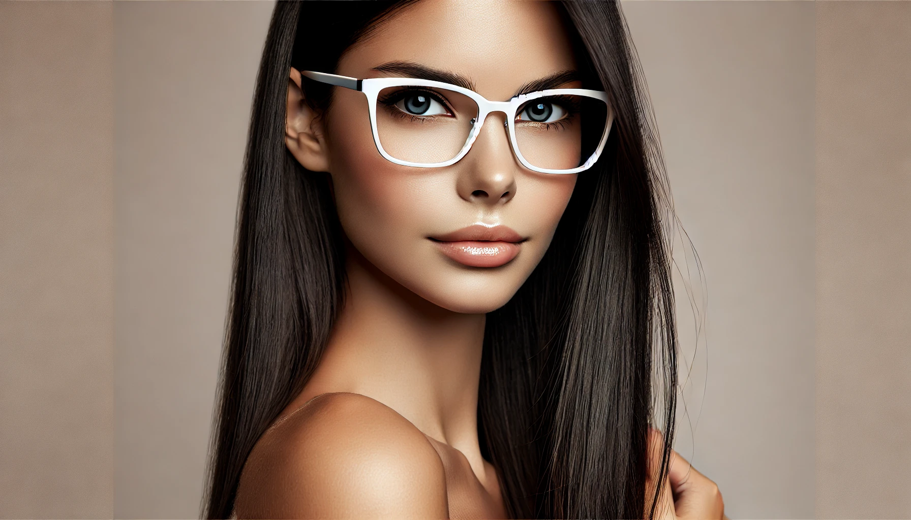 Óculos de Grau Feminino Branco Minimalista