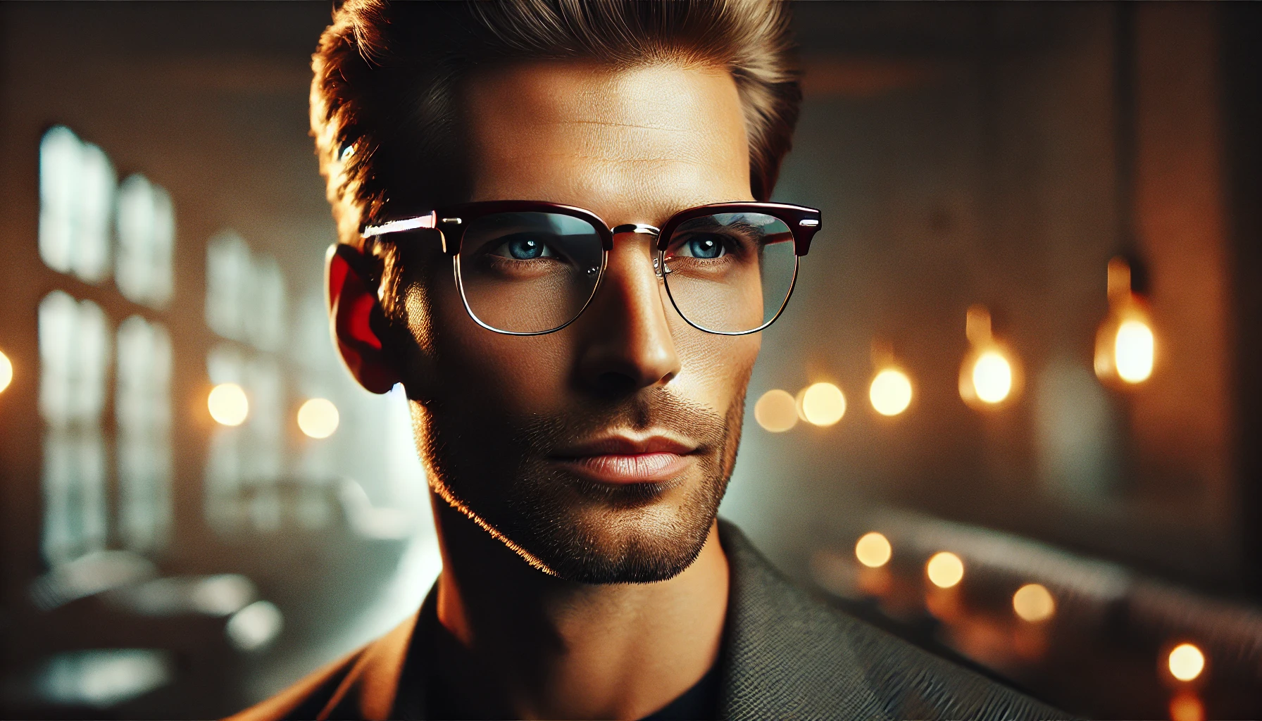 Óculos Retro Masculino Retangular