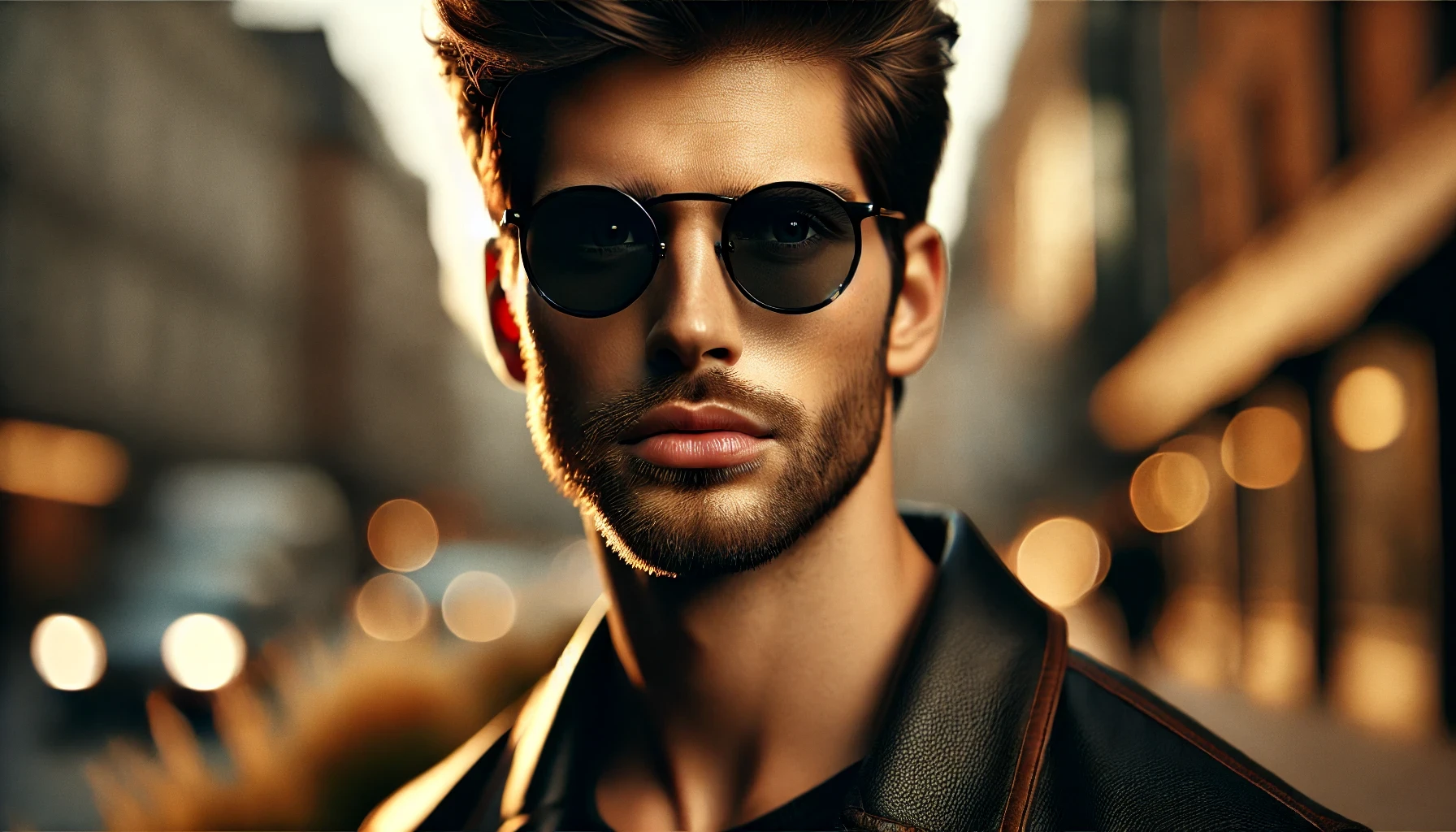 Óculos Redondo Masculino Preto