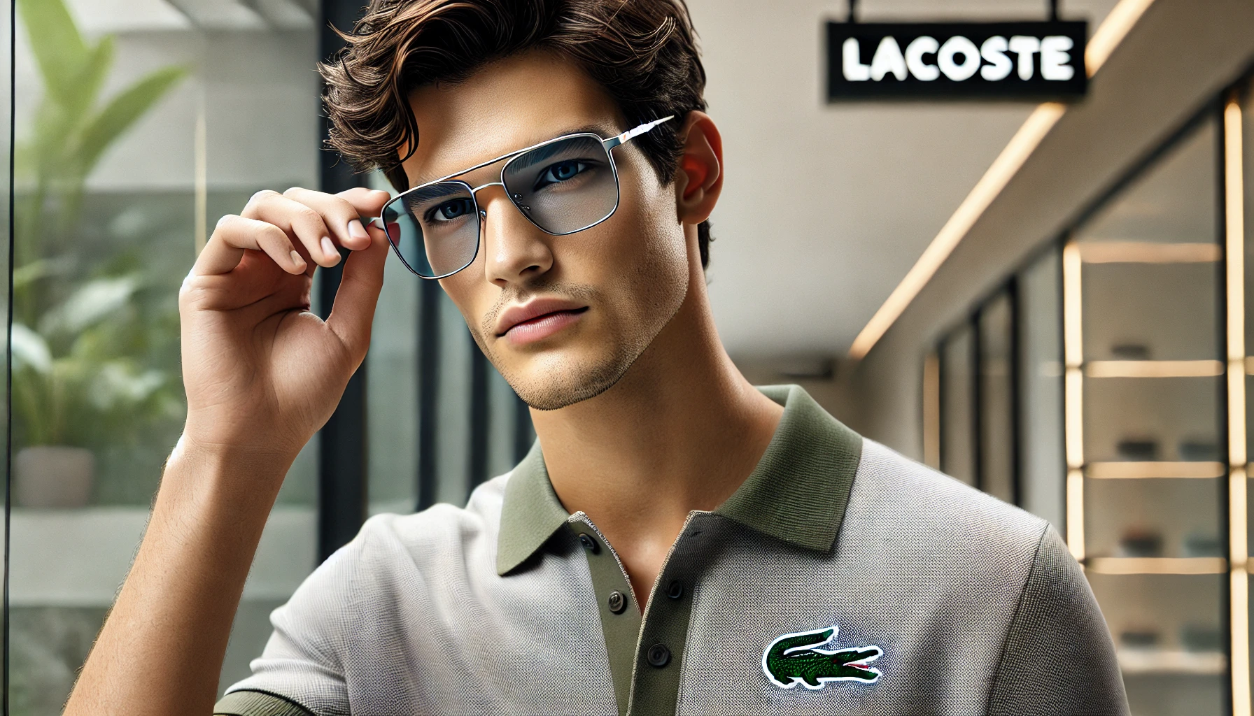 Óculos Grau Lacoste Masculino