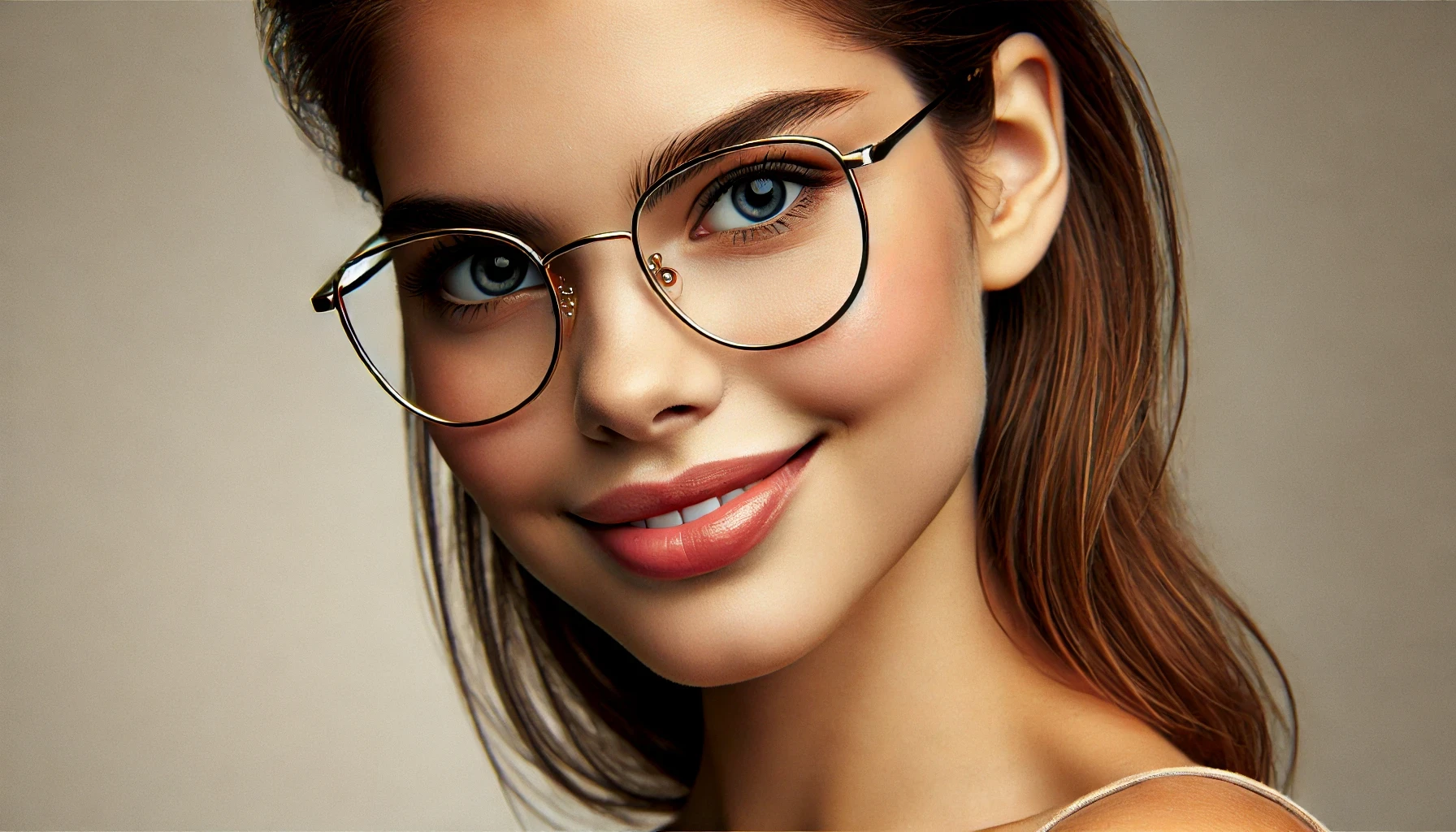 Óculos de Grau Feminino Metal Dourado